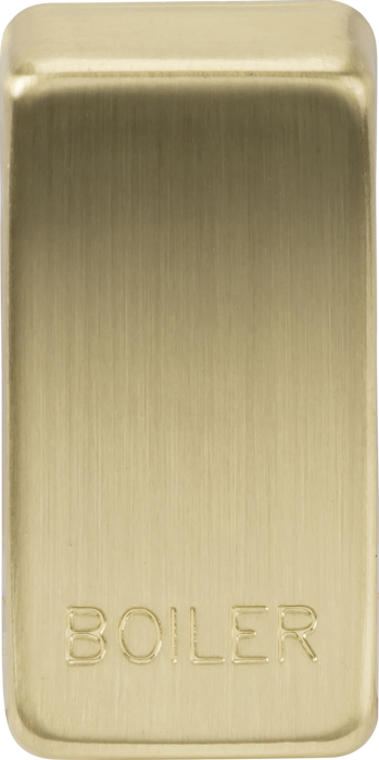 Knightsbridge GDBOILBB Switch cover "marked BOILER" - brushed brass ML Knightsbridge - Sparks Warehouse