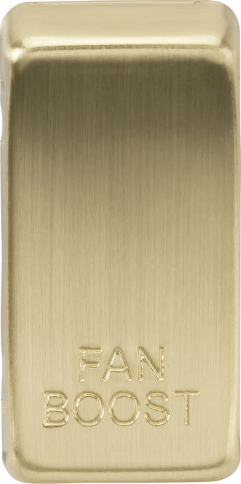 Knightsbridge GDBOOSTBB Switch cover "marked FAN BOOST" - brushed brass ML Knightsbridge - Sparks Warehouse