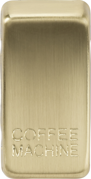Knightsbridge GDCOFFBB Switch cover "marked COFFEE MACHINE" - brushed brass ML Knightsbridge - Sparks Warehouse