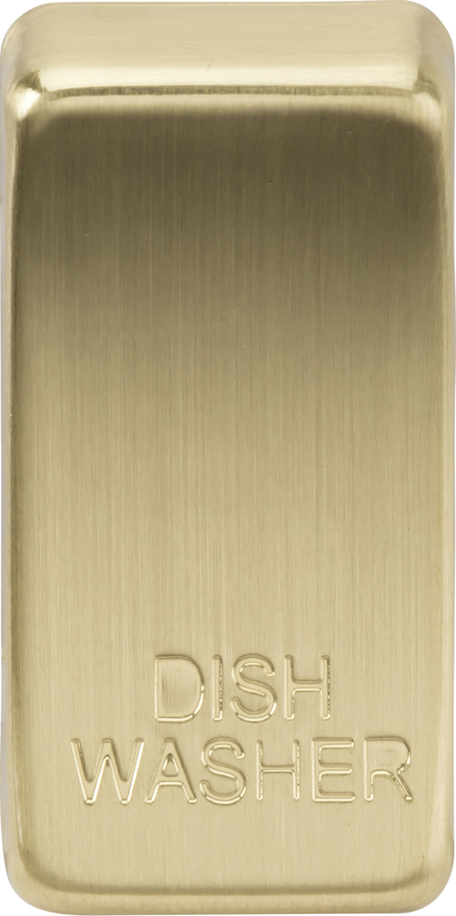 Knightsbridge GDDISHBB Switch cover "marked DISHWASHER" - brushed brass ML Knightsbridge - Sparks Warehouse