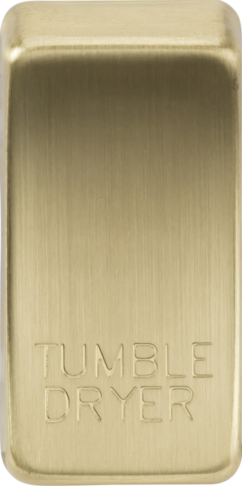Knightsbridge GDDRYBB Switch cover "marked TUMBLE DRYER" - brushed brass ML Knightsbridge - Sparks Warehouse