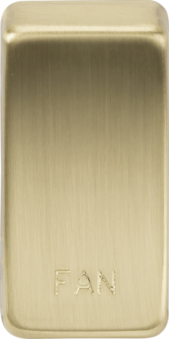 Knightsbridge GDFANBB Switch cover "marked FAN" - brushed brass ML Knightsbridge - Sparks Warehouse