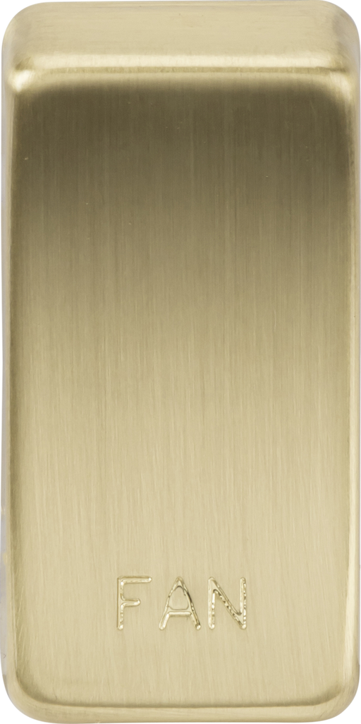 Knightsbridge GDFANBB Switch cover "marked FAN" - brushed brass ML Knightsbridge - Sparks Warehouse