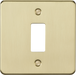 Knightsbridge GDFP001BB 1G grid faceplate - brushed brass ML Knightsbridge - Sparks Warehouse