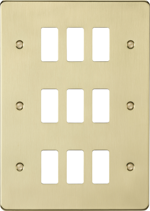 Knightsbridge GDFP009BB 9G grid faceplate - brushed brass ML Knightsbridge - Sparks Warehouse