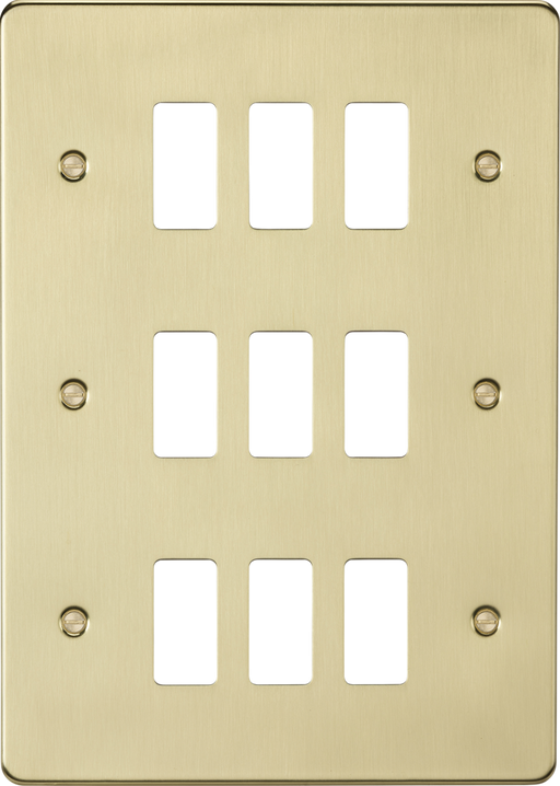 Knightsbridge GDFP009BB 9G grid faceplate - brushed brass ML Knightsbridge - Sparks Warehouse
