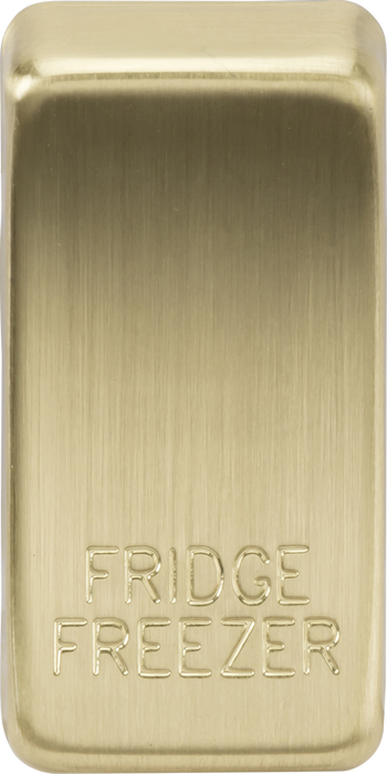 Knightsbridge GDFRIDBB Switch cover "marked FRIDGE FREEZER" - brushed brass ML Knightsbridge - Sparks Warehouse