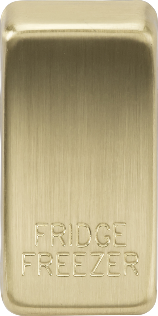 Knightsbridge GDFRIDBB Switch cover "marked FRIDGE FREEZER" - brushed brass ML Knightsbridge - Sparks Warehouse