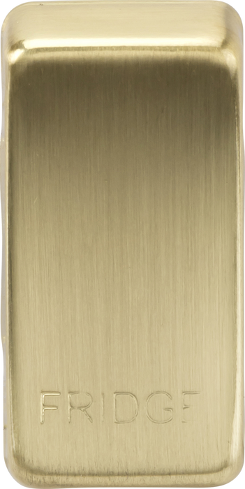 Knightsbridge GDFRIDGEBB Switch cover "marked FRIDGE" - brushed brass ML Knightsbridge - Sparks Warehouse