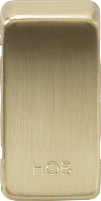Knightsbridge GDHOBBB Switch cover "marked HOB" - brushed brass ML Knightsbridge - Sparks Warehouse