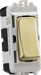 Knightsbridge GDM001BB 20AX 2 way SP grid module - brushed brass ML Knightsbridge - Sparks Warehouse