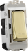 Knightsbridge GDM006BB 20AX 2 way retractive SP module (marked PRESS) - brushed brass ML Knightsbridge - Sparks Warehouse
