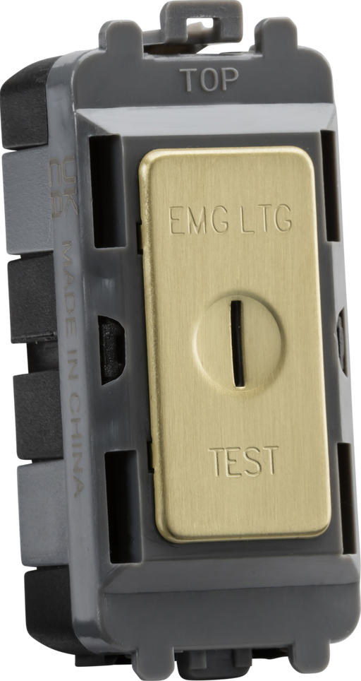 Knightsbridge GDM008BB 20AX DP key module (marked EMG LTG TEST) - brushed brass ML Knightsbridge - Sparks Warehouse