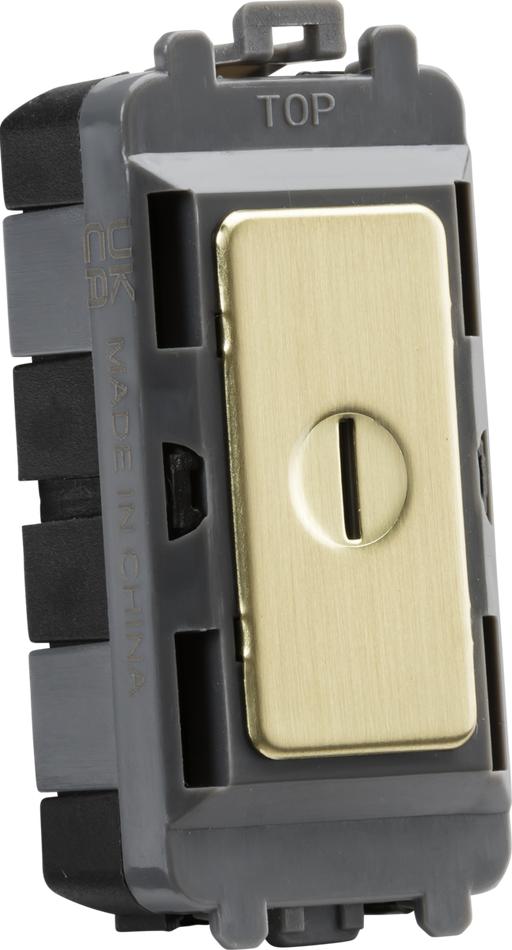 Knightsbridge GDM009BB 20AX 2 way SP key module - brushed brass ML Knightsbridge - Sparks Warehouse