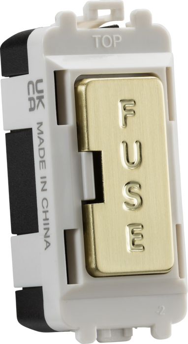 Knightsbridge GDM011BB 13A fused module - brushed brass ML Knightsbridge - Sparks Warehouse