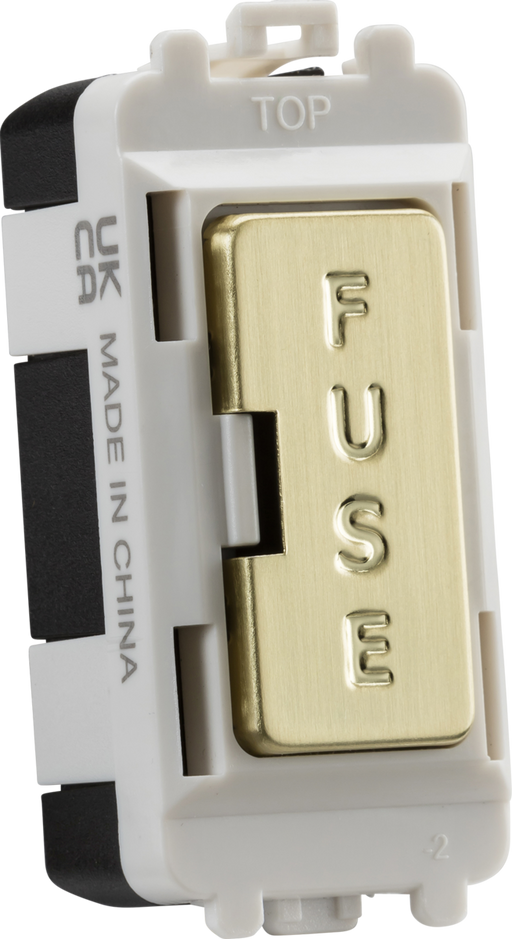 Knightsbridge GDM011BB 13A fused module - brushed brass ML Knightsbridge - Sparks Warehouse
