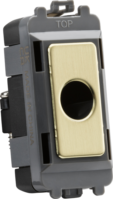 Knightsbridge GDM012BB Flex outlet module (up to 10mm) - brushed brass ML Knightsbridge - Sparks Warehouse