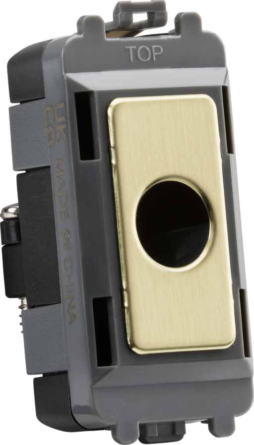 Knightsbridge GDM012BB Flex outlet module (up to 10mm) - brushed brass ML Knightsbridge - Sparks Warehouse