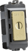 Knightsbridge GDM021BB 10A fan Isolator key switch module - brushed brass ML Knightsbridge - Sparks Warehouse