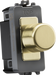 Knightsbridge GDM200BB 1G 2-way 10-200W (10-100W LED) trailing edge dimmer - brushed brass ML Knightsbridge - Sparks Warehouse