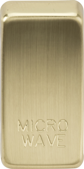 Knightsbridge GDMICROBB Switch cover "marked MICROWAVE" - brushed brass ML Knightsbridge - Sparks Warehouse