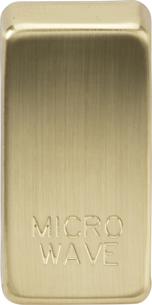 Knightsbridge GDMICROBB Switch cover "marked MICROWAVE" - brushed brass ML Knightsbridge - Sparks Warehouse