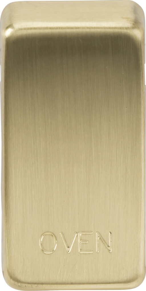 Knightsbridge GDOVENBB Switch cover "marked OVEN" - brushed brass ML Knightsbridge - Sparks Warehouse