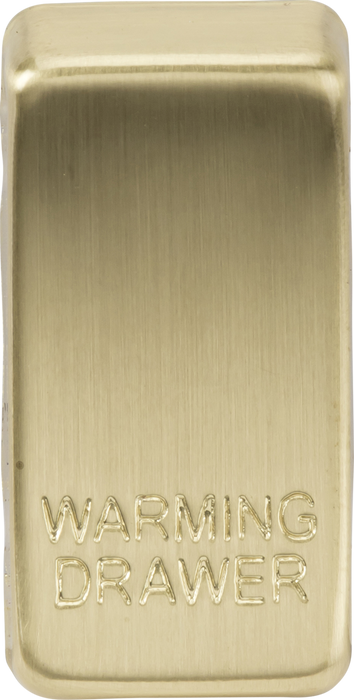 Knightsbridge GDWARMBB Switch cover "marked WARMING DRAWER" - brushed brass ML Knightsbridge - Sparks Warehouse