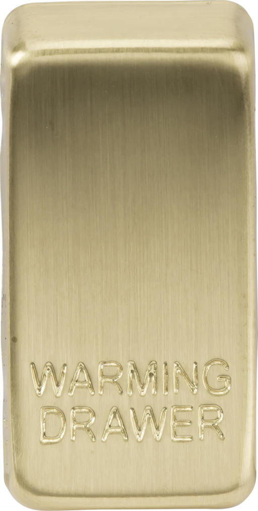 Knightsbridge GDWARMBB Switch cover "marked WARMING DRAWER" - brushed brass ML Knightsbridge - Sparks Warehouse