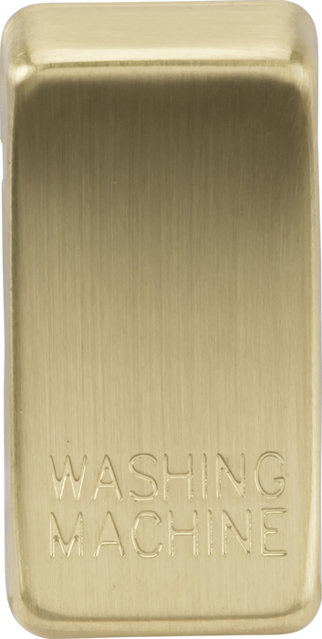 Knightsbridge GDWASHBB Switch cover "marked WASHING MACHINE" - brushed brass ML Knightsbridge - Sparks Warehouse
