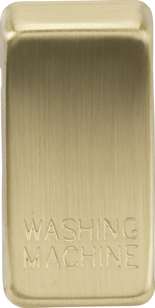 Knightsbridge GDWASHBB Switch cover "marked WASHING MACHINE" - brushed brass ML Knightsbridge - Sparks Warehouse