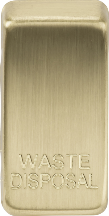 Knightsbridge GDWASTEBB Switch cover "marked WASTE DISPOSAL" - brushed brass ML Knightsbridge - Sparks Warehouse