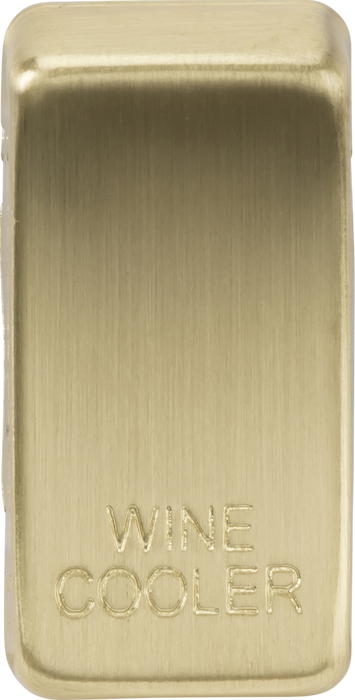 Knightsbridge GDWINEBB Switch cover "marked WINE COOLER" - brushed brass ML Knightsbridge - Sparks Warehouse