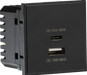 Knightsbridge NETUSBPDBK Dual USB charger A+C (18W QC / 45W USB-PD) 50 x 50mmm - black  Sparks Warehouse - Sparks Warehouse
