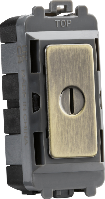 Knightsbridge GDM009AB 20AX 2 way SP key module - antique brass ML Knightsbridge - Sparks Warehouse