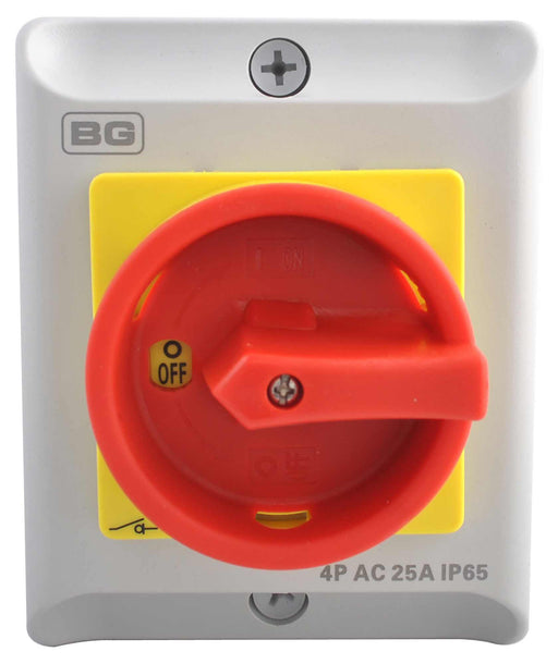 BG CPRSD425 25A 4P AC ROTARY ISOLATOR IP65 - BG - sparks-warehouse