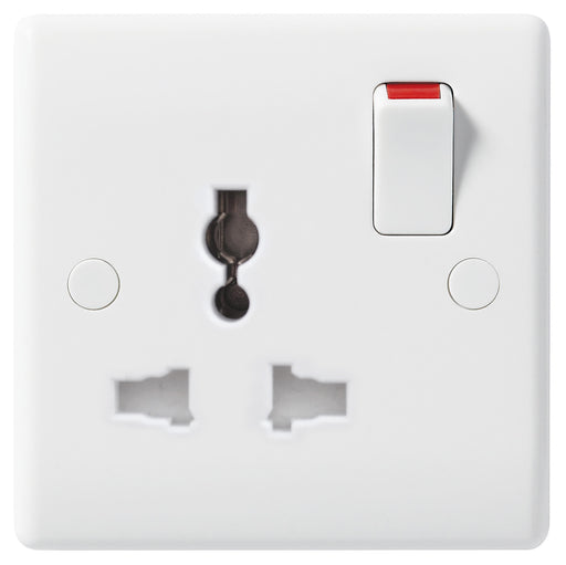 BG Nexus 827 1 Gang  White Universal Socket - BG - sparks-warehouse