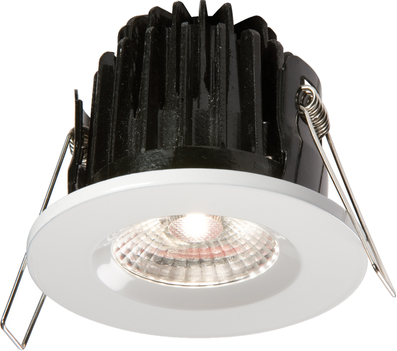 Knightsbridge VFRCOBACW IP65 7W LED 4000K Cool White Downlight with White Round Bezel ML Knightsbridge - Sparks Warehouse