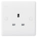 BG Nexus 823 13A 1 Gang  Double Pole Unswitched Socket - White - BG - sparks-warehouse