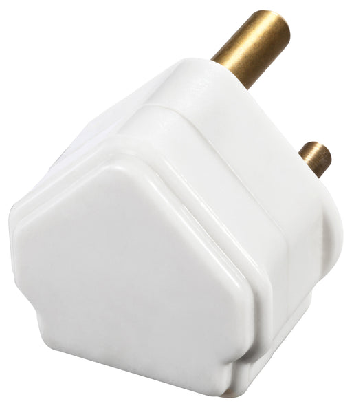 BG PT15W 15A 15A ROUND PIN Plug SLEEVED PINS White (MP BRANDED) - BG - sparks-warehouse