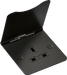 Knightsbridge FPR7UMB 13A 1G unswitched floor socket - matt black ML Knightsbridge - Sparks Warehouse