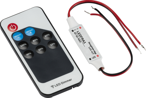 Knightsbridge LEDFRA1 12V / 24V In-line RF Controller and Remote - Dimmer Single Colour ML Knightsbridge - Sparks Warehouse