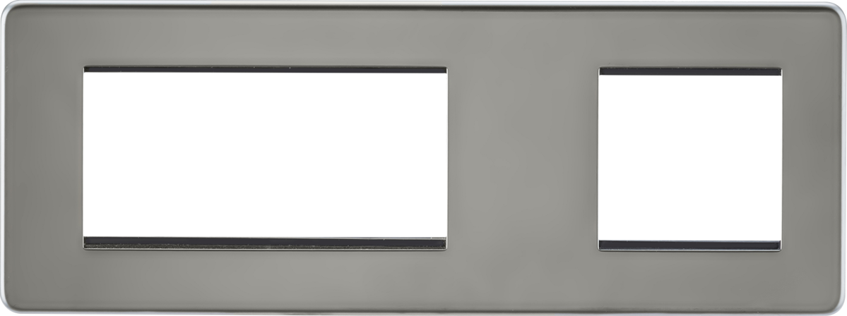 Knightsbridge SF6GBN Screwless 6G Modular Faceplate (2G + 4G) - Black Nickel  Sparks Warehouse - Sparks Warehouse