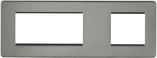 Knightsbridge SF6GBN Screwless 6G Modular Faceplate (2G + 4G) - Black Nickel  Sparks Warehouse - Sparks Warehouse