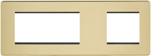 Knightsbridge SF6GPB Screwless 6G Modular Faceplate (2G + 4G) - Polished Brass  Sparks Warehouse - Sparks Warehouse