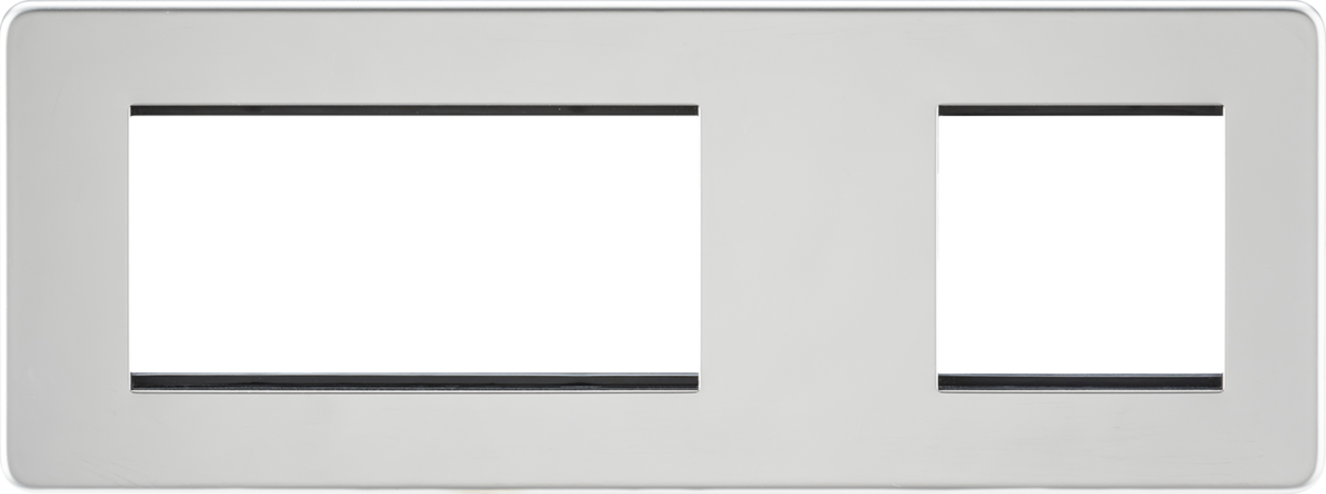 Knightsbridge SF6GPC Screwless 6G Modular Faceplate (2G + 4G) - Polished Chrome  Sparks Warehouse - Sparks Warehouse