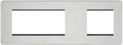 Knightsbridge SF6GPC Screwless 6G Modular Faceplate (2G + 4G) - Polished Chrome  Sparks Warehouse - Sparks Warehouse