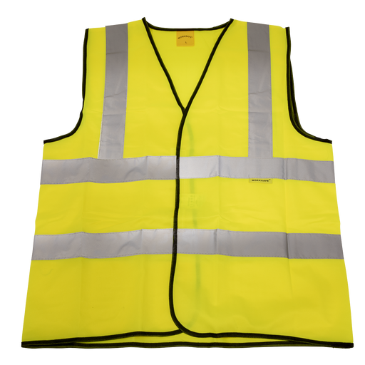 Sealey - 9804L Hi-Vis Waistcoat (Site and Road Use) Yellow - Large Safety Products Sealey - Sparks Warehouse