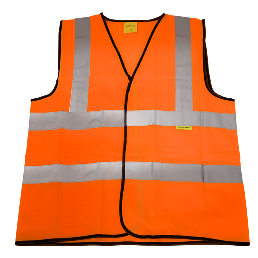 Sealey - 9812XL Hi-Vis Orange Waistcoat (Site and Road Use) - X-Large Safety Products Sealey - Sparks Warehouse