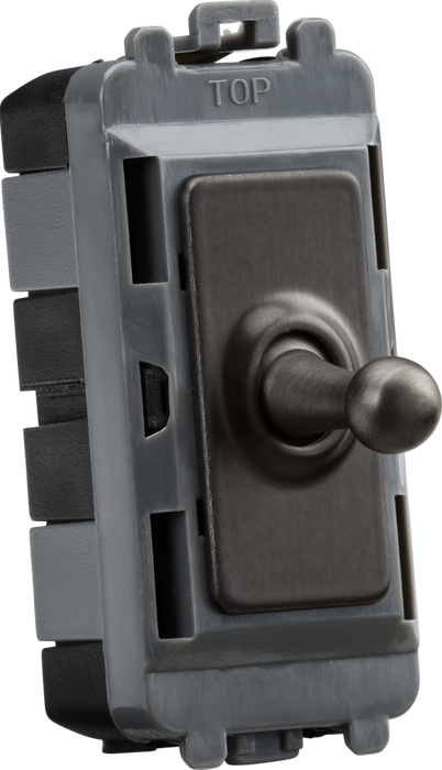 Knightsbridge GDM01TOGSB 20AX 1G 2-way SP Grid Toggle Switch - smoked bronze ML Knightsbridge - Sparks Warehouse